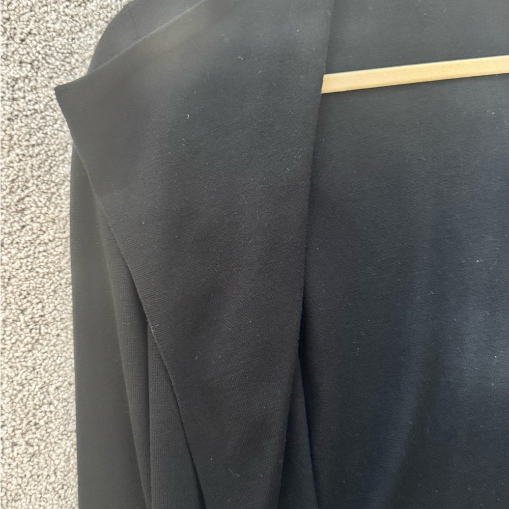 Theory Stretch Open Front Wool Cardigan/Sweater, Black - Picture 13 of 15